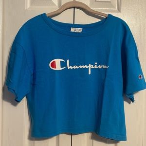 Champion Electric Blue Crop Top size small